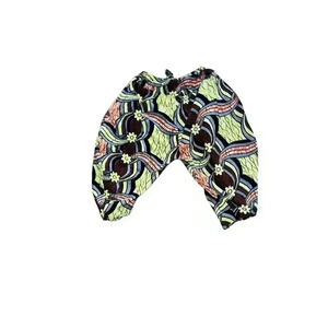 The Royal Native Harem Capri Pants yellow, rust Art Deco Dopamine sz xs